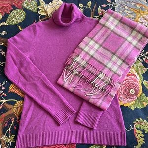 J CREW:  100% Cashmere Turtleneck Sweater